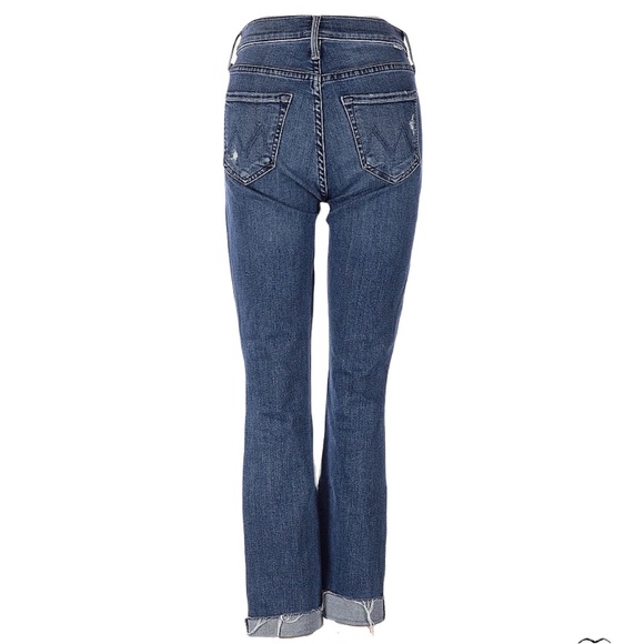 MOTHER Mid Rise Dazzler Ankle Fray Distressed Jeans - Picture 2 of 14